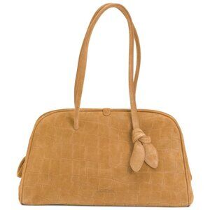 JACQUEMUS Made In Italy Suede The Turismo Crocidile Embossed Satchel